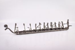 A Bastar (Chhattisgarh, India) tribal wrought iron boat sculpture.