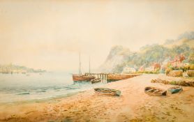 A 20th century watercolour, 'The Estuary of the Teign from Shaldon'.