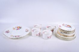 Four Coalport 'Junetime' trios with spares service and others.