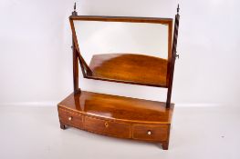 An Edwardian mahogany dressing table mirror.