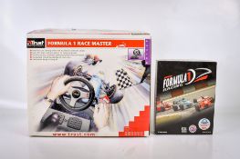 Two Formula 1 racing computer games.