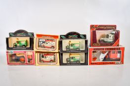 Eight diecast model vehicles.