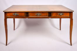 A 20th century mahogany desk or writing table.