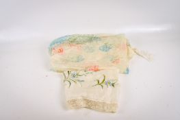 Two early 20th century silk scarves.