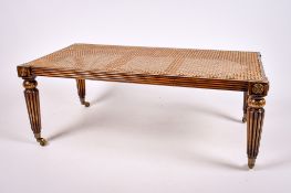 A 20th century French Louis XVI style cane top coffee table.