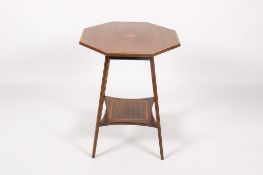 An Edwardian mahogany and marquetry inlaid occasional table.