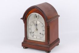 A Mappin & Webb London mahogany cased mantel clock.