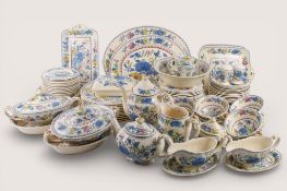 A Masons Ironstone part dinner, tea and coffee service in the 'Regency' pattern.