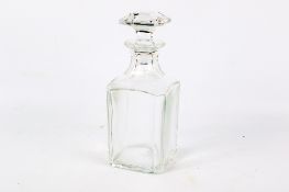 A Baccarat clear glass decanter and stopper.