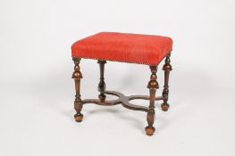 A 19th century mahogany footstool.