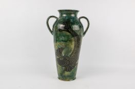 A large early 20th century studio pottery vase.
