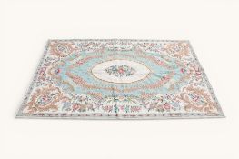 A 20th century large crewel work embroidered panel.