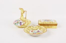 A group of three 19th century Limoges Le Tallec porcelain items.