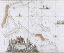 A late 17th/early 18th century Frederick de Wit map of the coast of the East Indies.