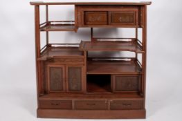 A 20th century traditional style Chinese hardwood cabinet.