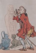 Thomas Rowlandson (1757-1827), hand coloured etching, 'An Antiquarian'.