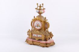 A 19th century mantel clock.