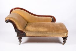 A Victorian chaise longue.