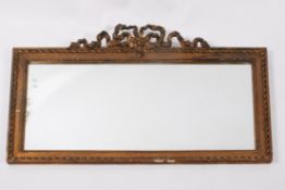 A 19th century giltwood and gesso framed wall mirror.