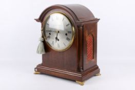 An early 20th century mahogany cased Walker & Hall mantel clock.