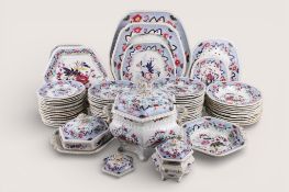 A 19th century John and William Ridgeway Fancy Stone China dinner service. Pattern no.