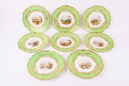 An early 20th century Coalport dessert service.