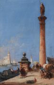 Italian School, oil on canvas, a view of Venice.