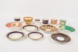 A collection of Spode Copeland's China of England coffee cups and saucers.
