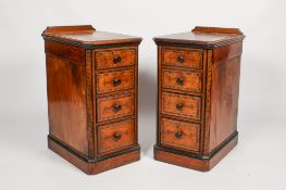 A pair of Victorian mahogany bedside cabinets.