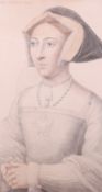 Francesco Bartolozzi (Italian, 1727-1815), after Hans Holbein, stipple engraving of Jane Seymour.