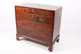 A 19th century mahogany chest of drawers.