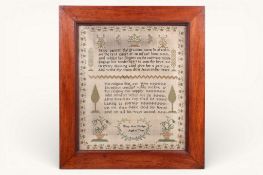 A Victorian needlepoint sampler.