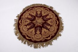 An Ottoman Turkish style velvet sini cover.