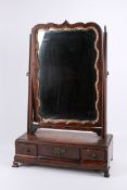 A Georgian mahogany toilet mirror.