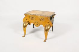 A Victorian cast brass footman.