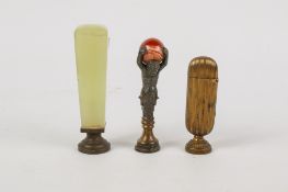 Three 19th century and later intaglio seals.