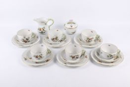 A Herend porcelain partial tea service.