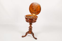 A Victorian walnut teapoy.