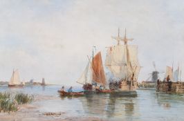 Thomas Bush Hardy (1842-1897), watercolour, Margate, Kent.