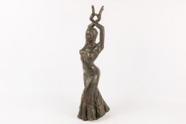 TO BE COLLECTED Sukey Erland (British, 1927-2014), bronze, Flamenco Dancer. Signed S.E.L.