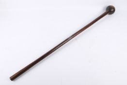 A South African carved hardwood knobkerrie. L87.