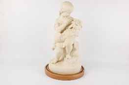 A Copeland Parian Ware figure, titled 'Go To Sleep', after the John Durham model of 1862.