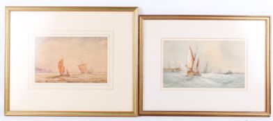 Two 19th century watercolour seascapes.
