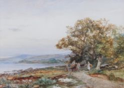 David Bates (1840-1921), watercolour, 'Conway estuary'.