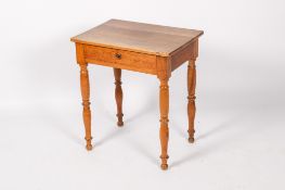 A French 19th century mahogany side table.