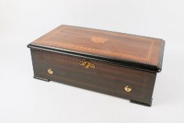 A late 19th century Swiss music box.