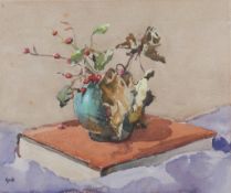 Gyrth Russell (1892-1970), watercolour, still life.