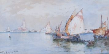 Thomas Bush Hardy (1842-1897), watercolour, 'Off San Georgio, Venice'.