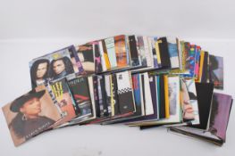 Two boxes of seven inch vinyl single records mostly 1980s