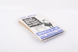 A collection of vintage Bristol Rovers football home programmes.